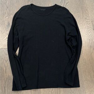 Allsaints Seymour Long Sleeve Crew T-Shirt in Dark Navy Vintage